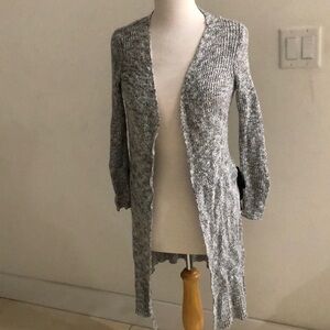 Gb girls Grey speckle long Knit Cardigan Sweater - open in the sides - size L